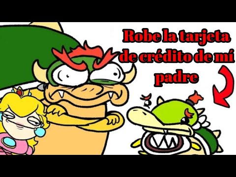 Bowser jr molesta a su padre