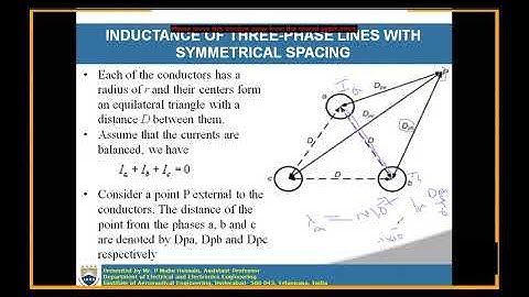 EPTS - Lecture 6: Inductance of three phase symmetrical and asymmetrical lines without transposition