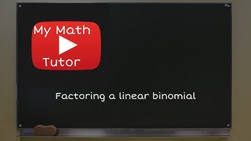 ALEKS | Factoring a linear binomial