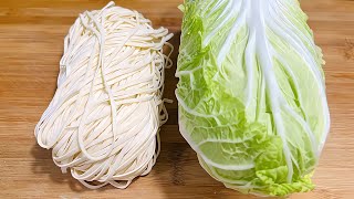 面條和白菜真是絕配，10個人有9個都沒有吃過，簡單好吃又營養香 #美食 #做飯 #中餐 #家常菜 #菜譜