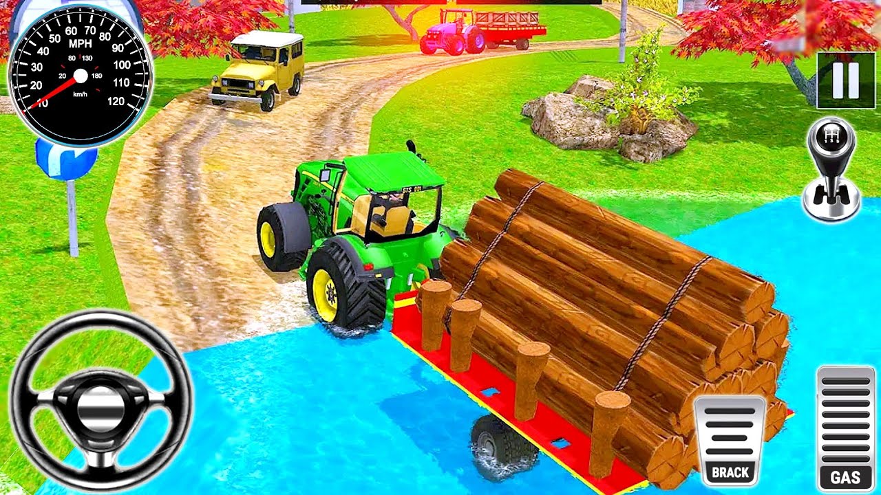 Heavy Tractor Trolley Game 3D Real Tractor Farming Simulator