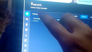 Python program to take input from the user and print your name on the screen.