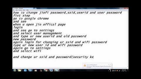 how we can change Jio-fi SSID,Wifi password,User ID and user password for the first time(part 2)