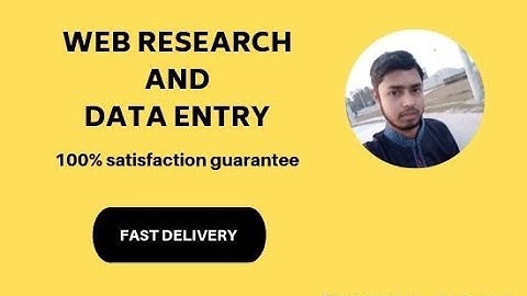 web research and perfect excel data entry