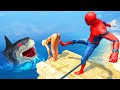 GTA 5 Water Ragdolls | Spider-Man Water Slide Free Fall - Euphoria Physics Episode 72