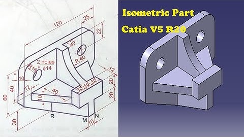 Catia Tutorial|| Isometric part 12|| Cad modeling 
