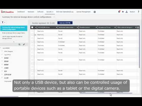 【KDDI Cloud Inventory】External Storage Devices Control