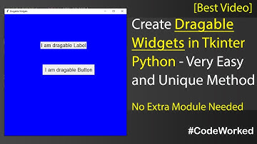 Drag and Drop in Python Tkinter GUI - No Extra Module Needed [Best Video] #python #coding