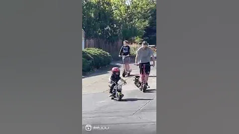 logan at 4 on a mini bike