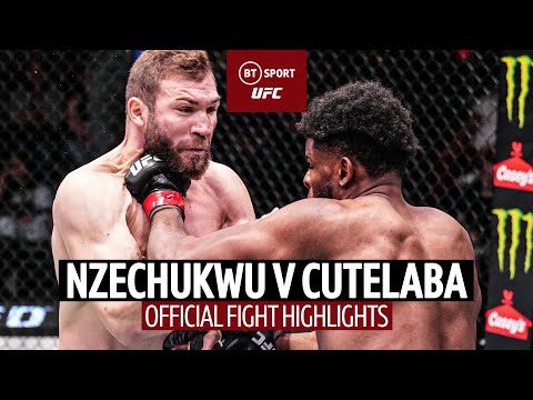 Kennedy nzechukwu v ion cutelaba | official ufc fight highlights |  nzechukwu packs some power!