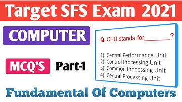 SFS Computer Awareness | Fundamental Questions | Most Important MCQs | OSSSC SFS Exam 2021 |