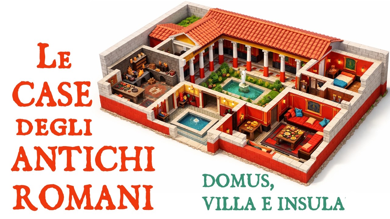 🏛️ LE ABITAZIONI dell'ANTICA ROMA: Domus, Villa di Campagna e Insula 🏡🏚️ STORIA ROMANA 📚