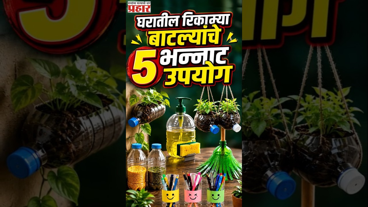 5 Plastic Bottle Hacks |  Plastic Bottle Hacks! घरातील रिकाम्या बाटल्यांचे ५ भन्नाट उपयोग |