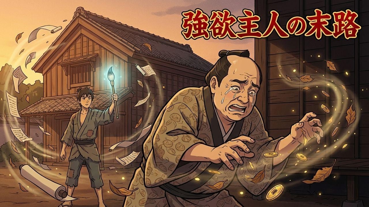 描いた絵が本物に！？欲に溺れた強欲主人の末路が怖すぎる