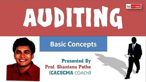 Basic Concepts of Auditing  Part A for CS Executive CA IPCC CA Final CMA Inter