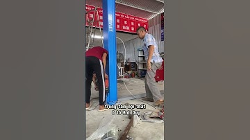 Lắp đặt cầu nâng 2 trụ cho khách hàng tại Đà Nẵng #univiet #shorts #caunang2tru