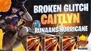 WILD RIFT | BROKEN GLITCH RUNAANS HURRICANE! | Challenger Caitlyn Gameplay | Guide & Build