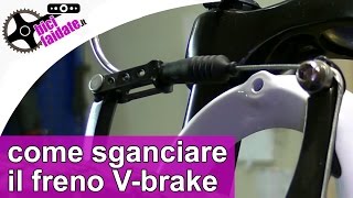 Come sganciare smontare il freno v-brake bici TUTORIAL