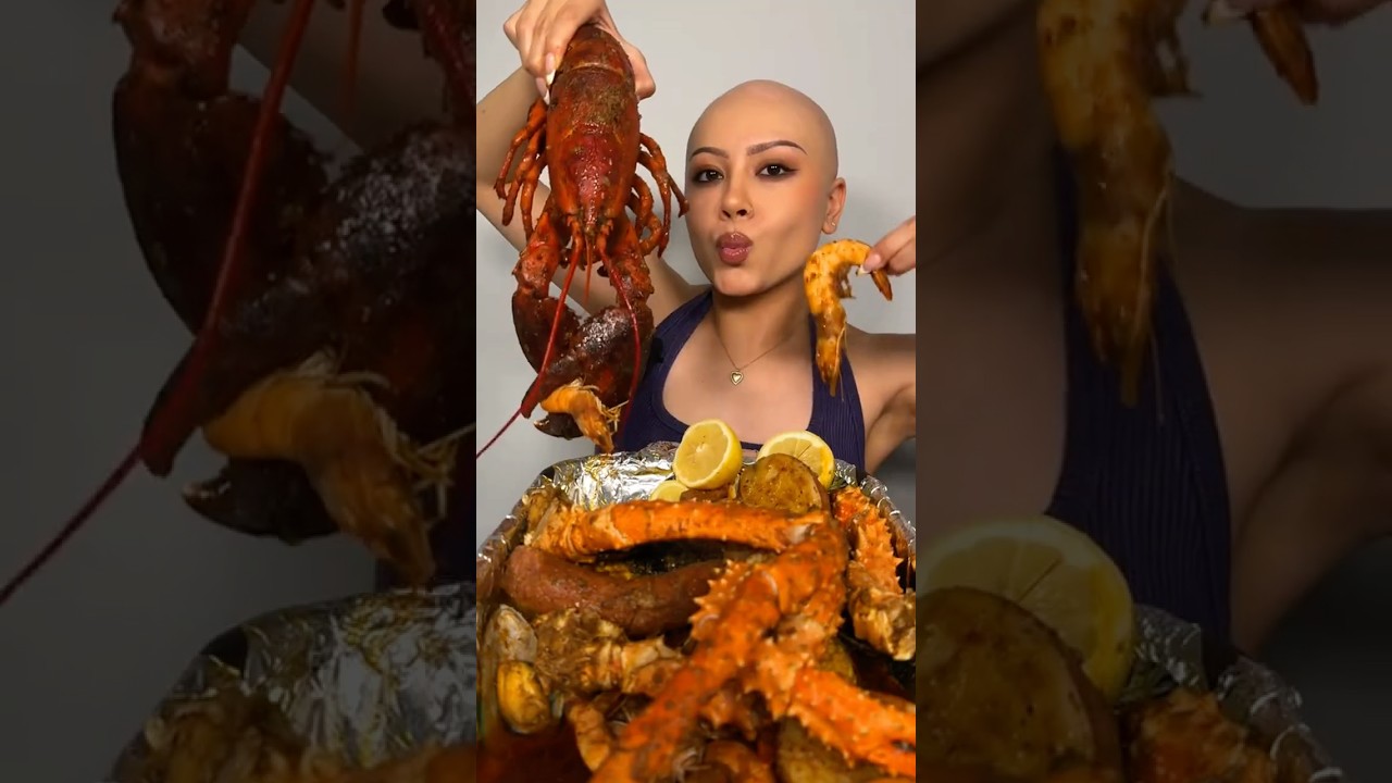Messy Seafood Mukbang Madness! 🦐😋 
