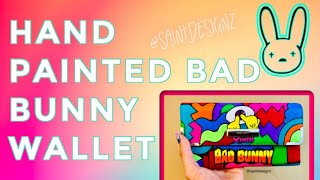 Hand Painted Bad Bunny Wallet