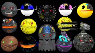 All Robot Pacmans vs Pacman - Death Animations