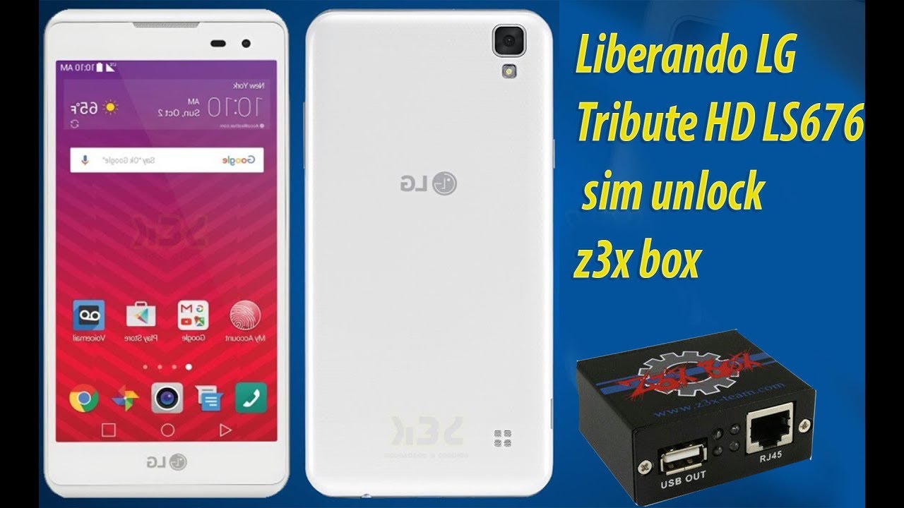 Liberando Lg Tribute Hd Ls676 Sim Unlock Z3x Box Youtube