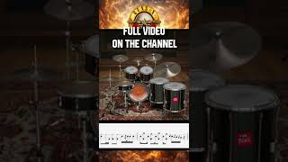guns n' roses knockin' on Drum Cover with sheet music how to play tutorial #drumcover #drumtrack 11