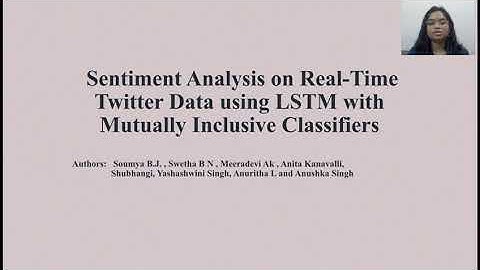Sentiment Analysis on Real Time Twitter Data Using LSTM and Mutually Inclusive Classifiers