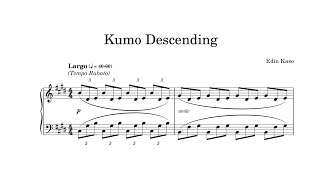 Kumo Descending | Original Piano Composition (Sheet Music Video) - Edin Kaso