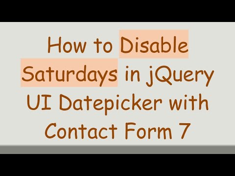 How to Disable