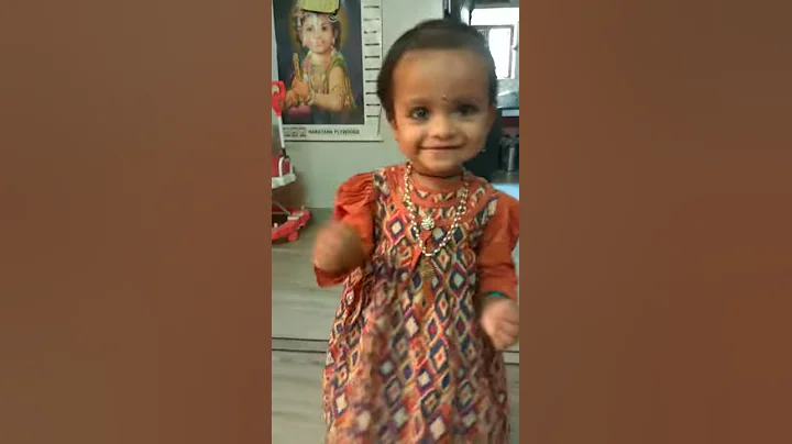 Cute baby Nityasree walking