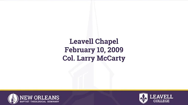 Joshua 1:9 | Col. Larry McCarty | 02-10-2009