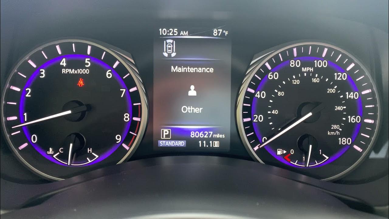 2014 - 2017 Q50 & Q60 Maintenance Reminder Reset Procedure - YouTube