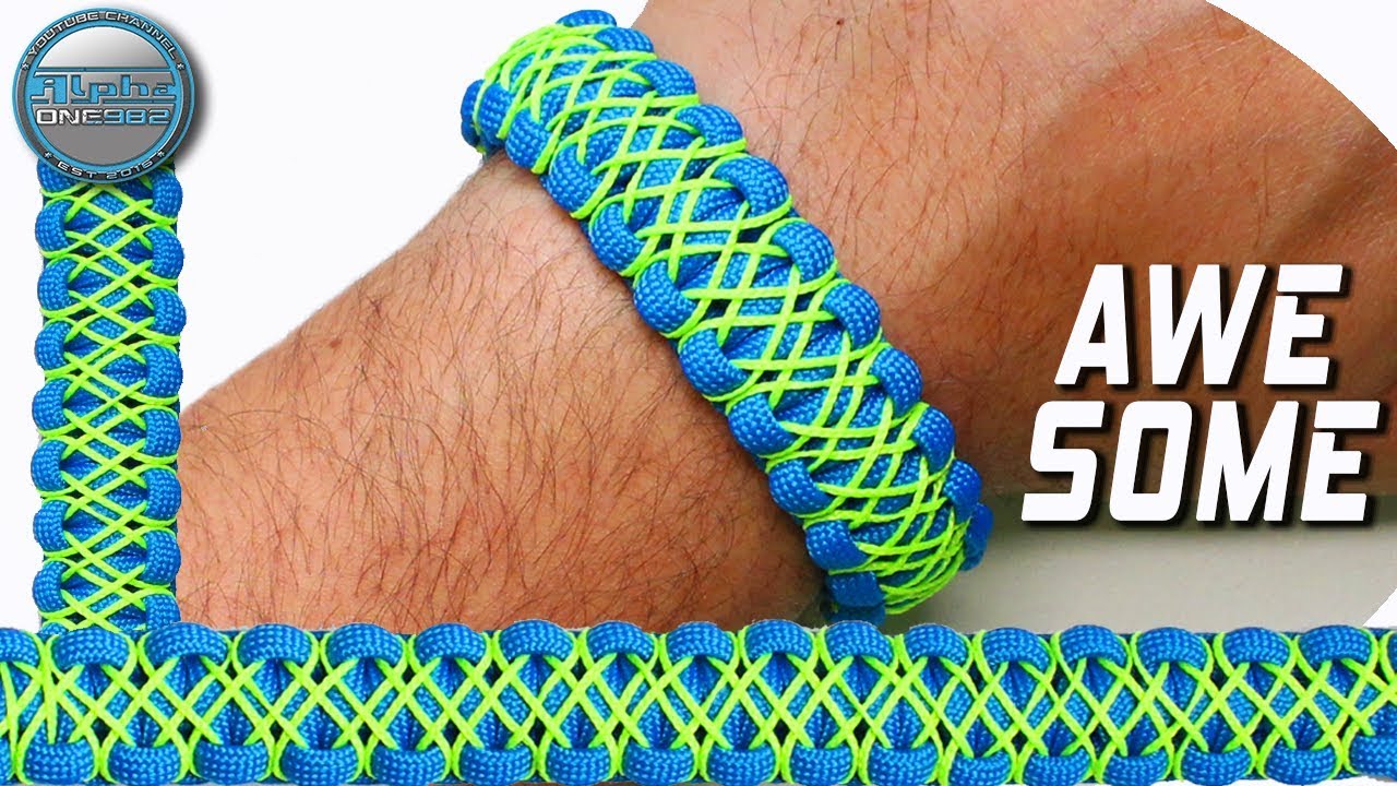 DIY Paracord Bracelet Cobra with microcord stitching - World Of Paracord -  How to make Paracord 