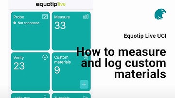 How to measure and log custom materials I  | Equotip Live UCI