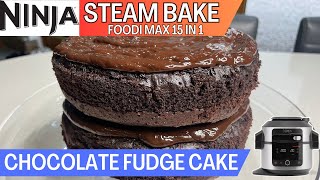 CHOCOLATE FUDGE CAKE *STEAM BAKE* | NINJA FOODI Recipe | Moist and light sponge with a rich ganache