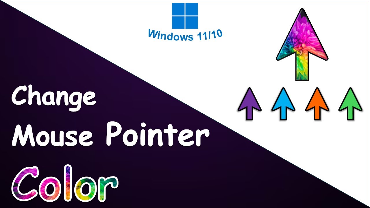 How to change mouse pointer color in Windows 11/10 - YouTube