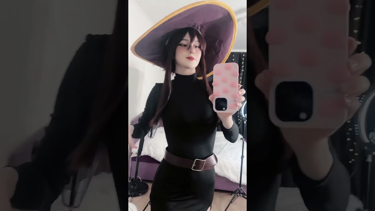 Megumin in dress and hat #cosplay #anime #cosplayer #konosuba #megumin