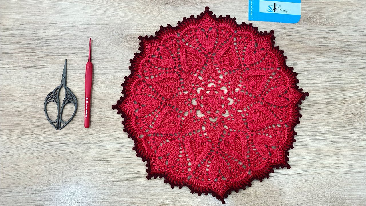 #34. Crochet Doilies - Hướng Dẫn Móc Khăn Lót Bình Hoa - Phần 2