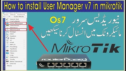 How to install User Manager v7 in mikrotik | Mikrotik New User Manager in Router OS v7