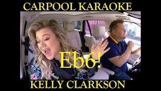 KELLY CLARKSON - Carpool Karaoke Vocal Range (E3-F#5-Eb6) screenshot 5