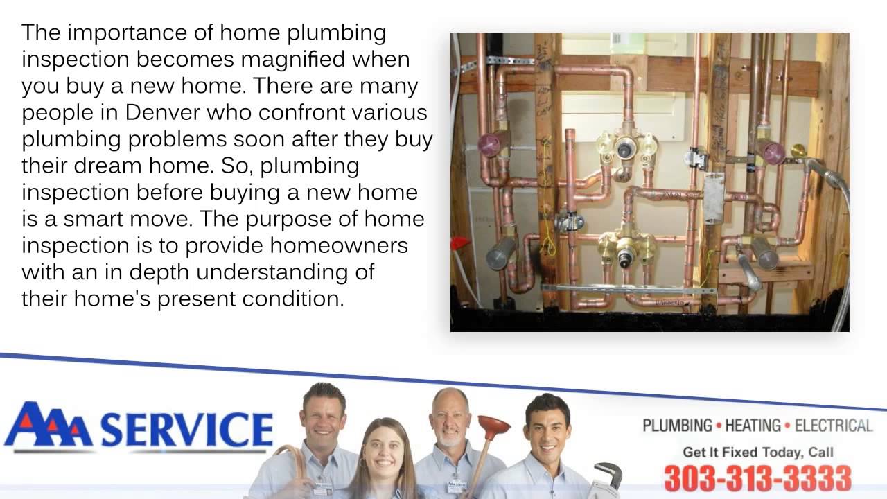 Home Plumbing Inspection AAA Today Denver, Colorado YouTube