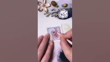 Zentangle Pattern Tangle #sandswirl 禪繞畫入門 禪繞圖樣 (N.2120) how to draw by Eva Wu #bijou #shorts