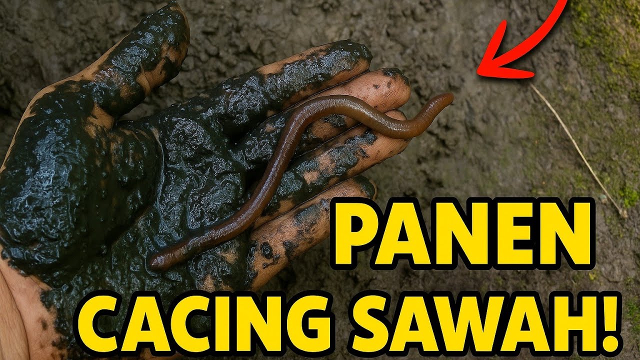 Umpan Gratis Dari Sawah, Tutorial Cara Cari Cacing Sawah untuk mancing‼️