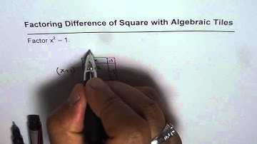 Factor Difference of Squares Basic With Algebra Tiles