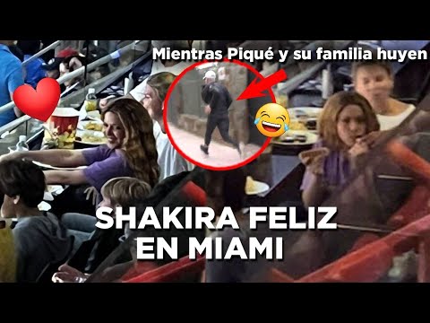 Primeras imágenes de Shakira en Miami, es vista en un partido de Básquetbol con sus hijos.