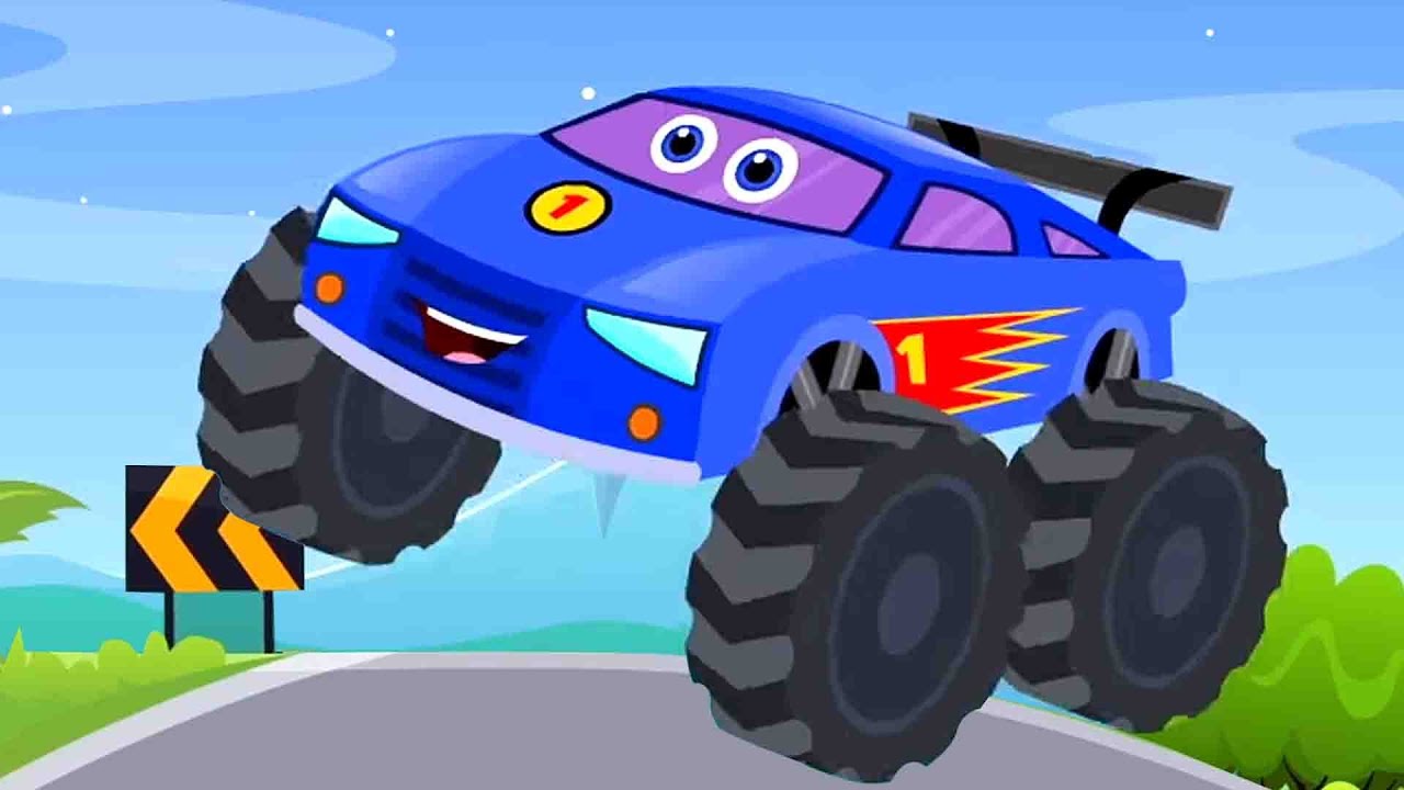 Race Car Wash, Animated Cartoon Video For Children