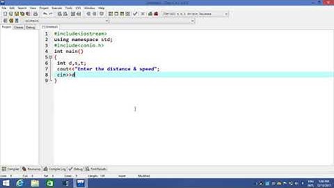 Write a program that inputs the distance traveled and the speed of vehicle  It caluculates the time
