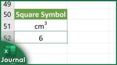 How to Write the Squared Symbol in Excel