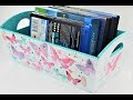 Decoupage wooden basket with crackles - Decoupage box - Decoupage tutorial - decoupage for beginners